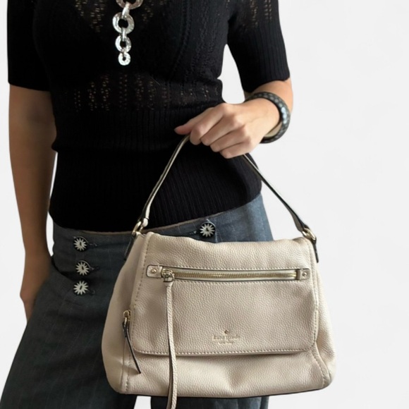 Kate Spade New York Cream Leather Cobble Hill Toddy Shoulder Bag - Picture 2 of 16